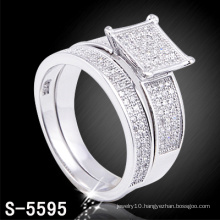 Fashion Wedding Jewelry Silver CZ Rhodium Plated Ring (S-5595. JPG)